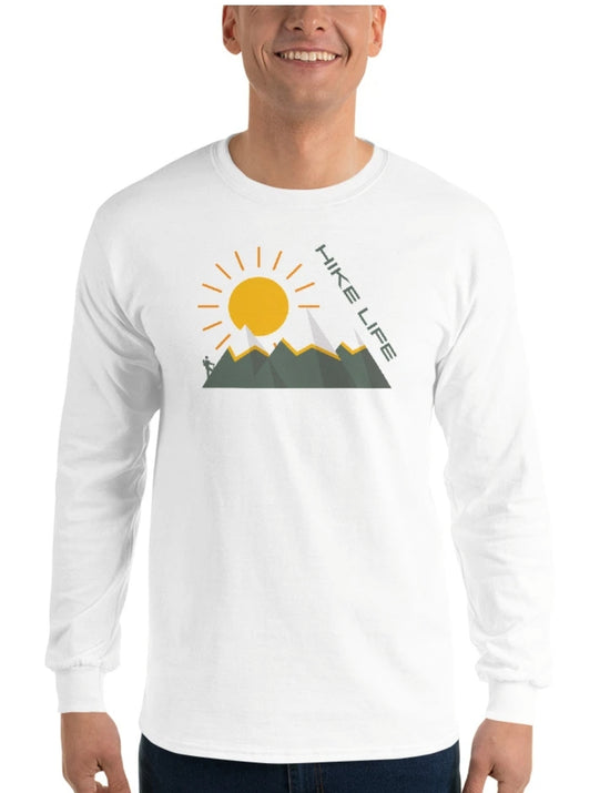 Hike Life Long Sleeve Tee. DucksSon Hike Life Tee created with the modern day hiker who likes boldly designed apparel.