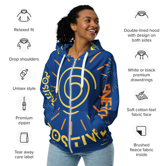 CEO of Positive Energy Unisex zip hoodie