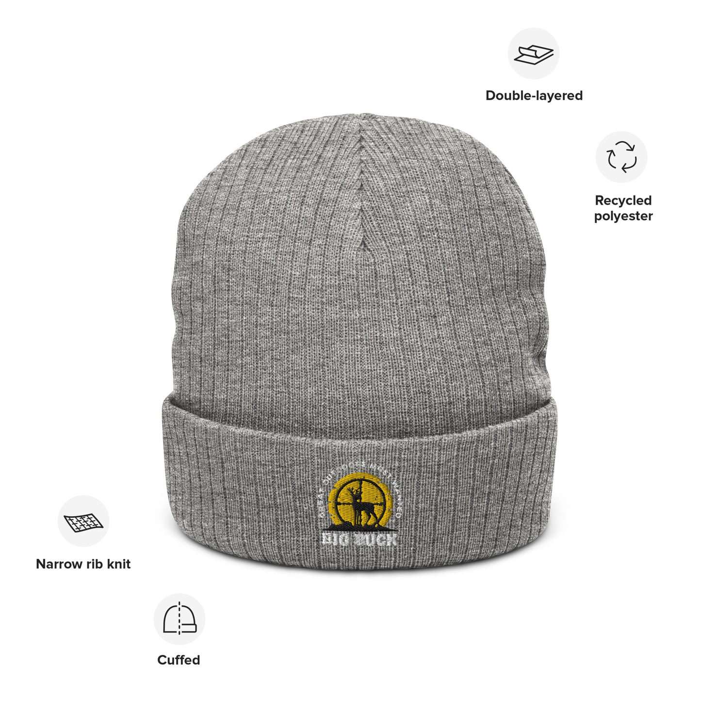 Big Buck Ribbed Knit Beanie