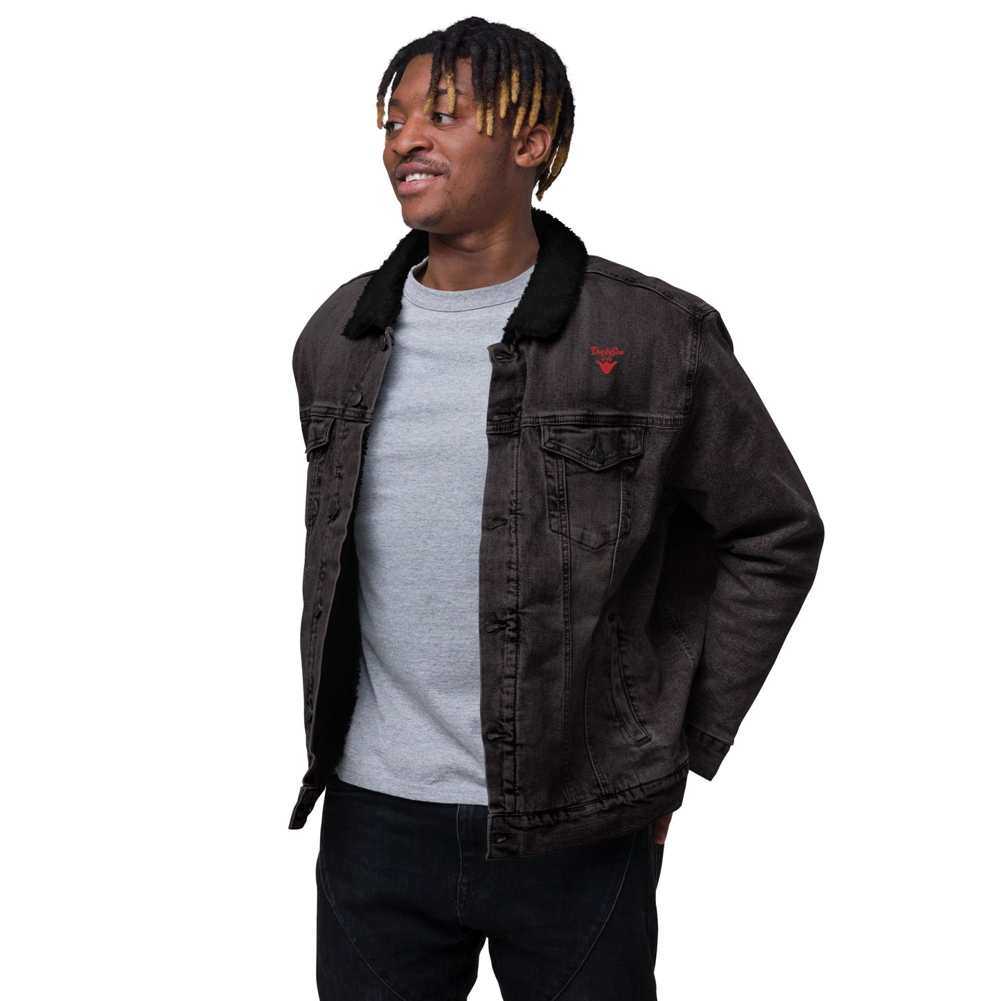 DucksSon Unisex Denim Sherpa Jacket