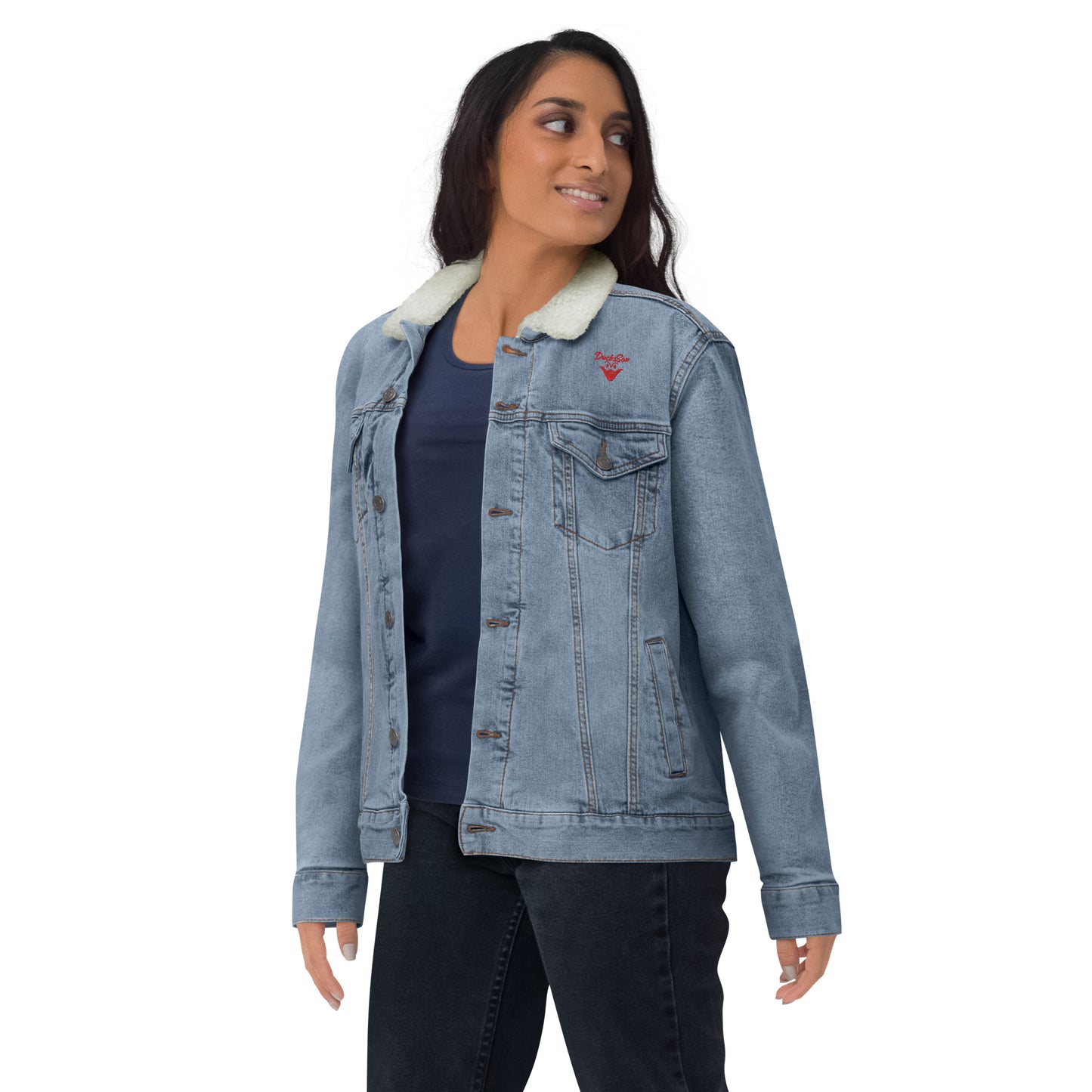 DucksSon Unisex Denim Sherpa Jacket